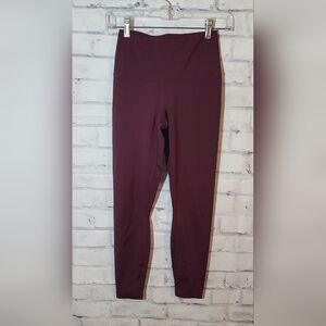 90 Degrees Burgundy High Waisted Leggings XS